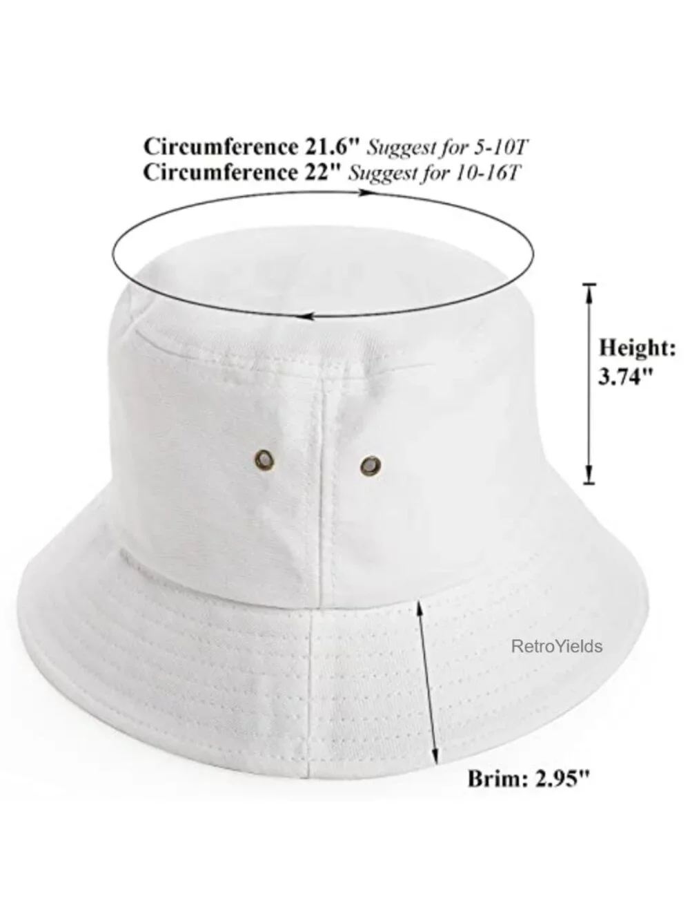 Youth Cotton Bucket Hat for Kids Teens
